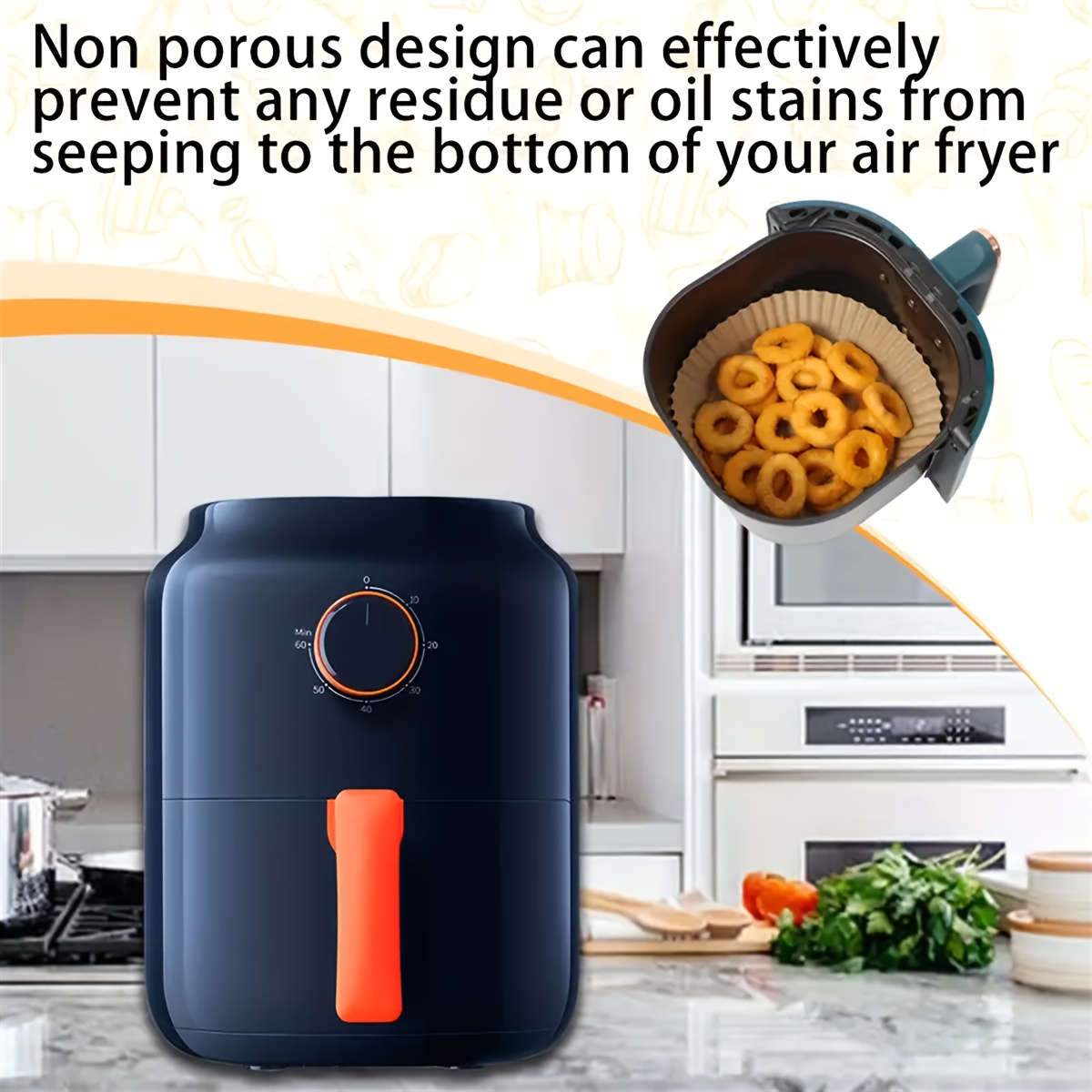 Upgrade Your Air Fryer With Non-stick Disposable Paper Liners! - Temu