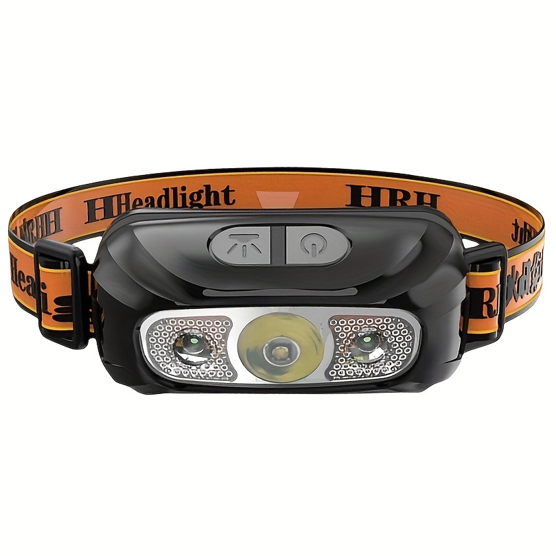 Lampe frontale rechargeable puissante, lampe frontale LED étanche IPX4 pour  la course et la pêche de nuit