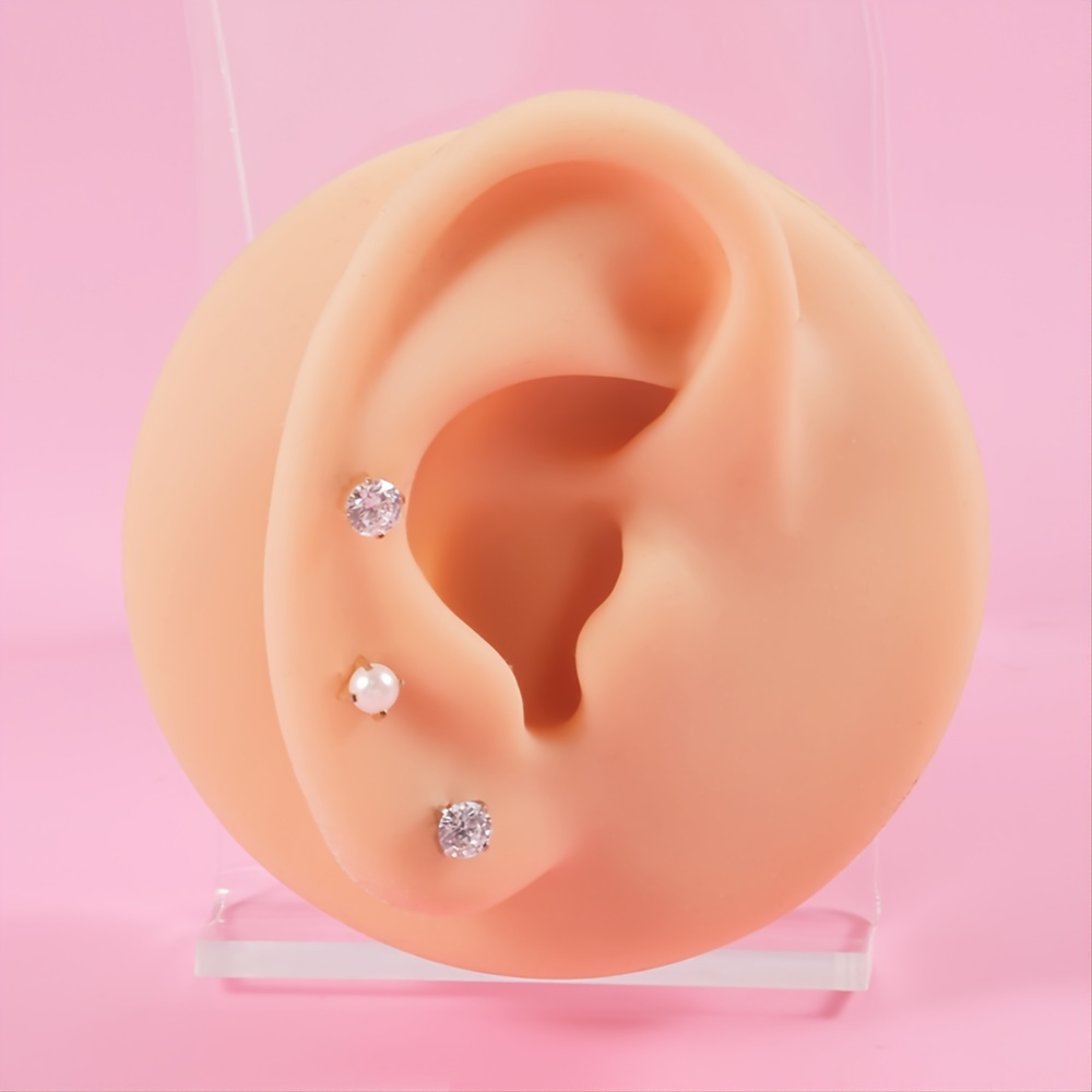 Perforador De Orejas Unidad de perforación de oreja estéril desechable  Cartílago Tragus Helix Piercer (202) Likrtyny Cuidado Belleza