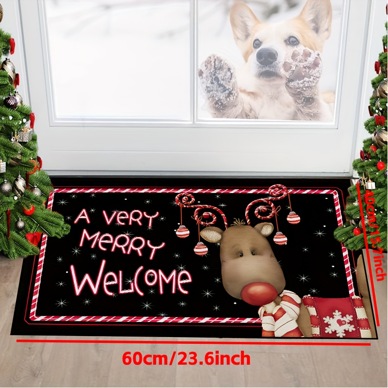 Tarmeek Christmas Welcome Doormat Indoor Outdoor Entrance,Home