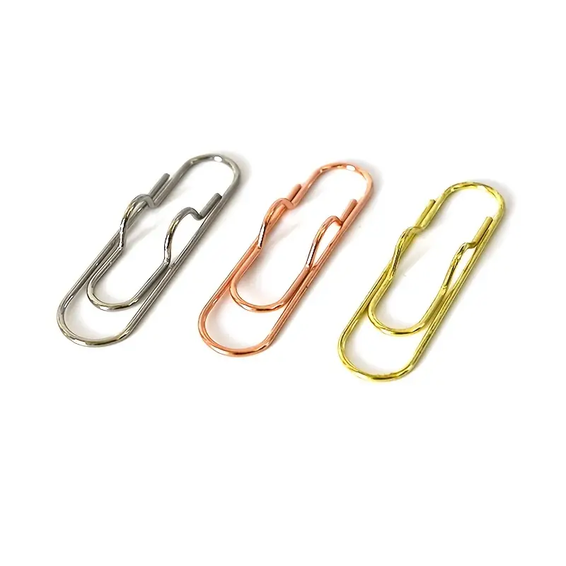 15pcs Mixed Silvery Rose Golden Metal Pen Clips Multi Function Pen Holder  Clips Bookmarks For Notebooks Paper Clip Stationery Tool