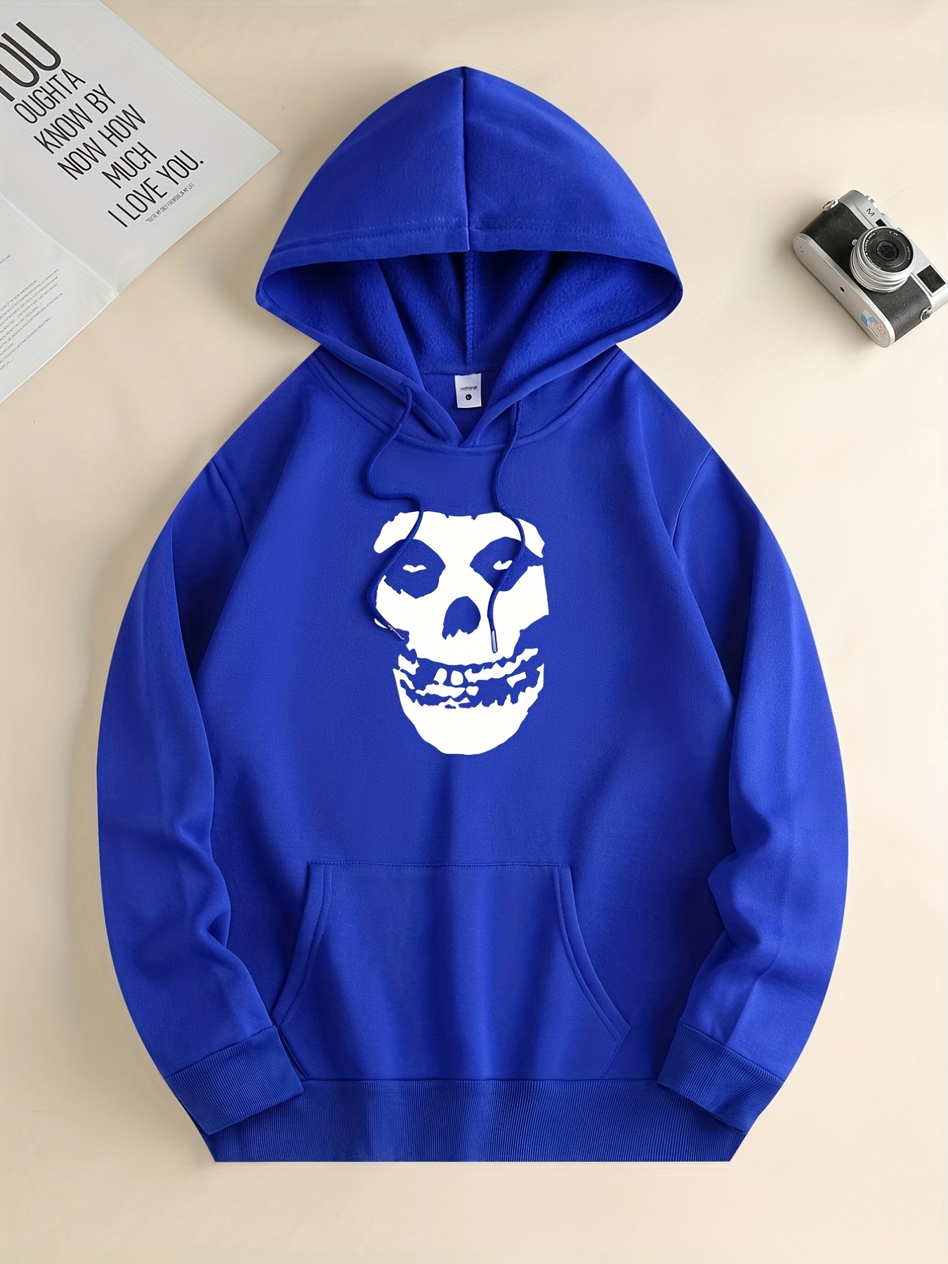 Horror Skull Print Hoodie Cool Hoodies For Men Mens Casual Graphic Design  Pullover Hooded Sweatshirt With Kangaroo Pocket Streetwear For Winter Fall  As Gifts, High-quality & Affordable