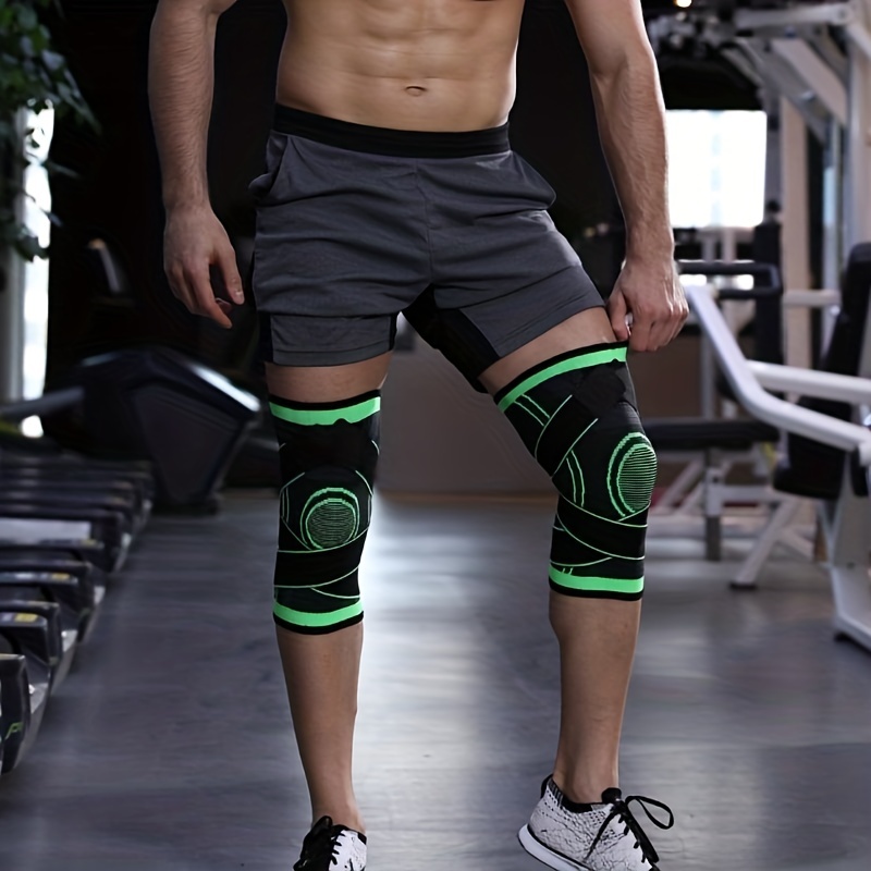 Rodilleras deportivas para hombres y mujeres, rodilleras elásticas  presurizadas, soporte para fitness, baloncesto, voleibol, protector (color  verde