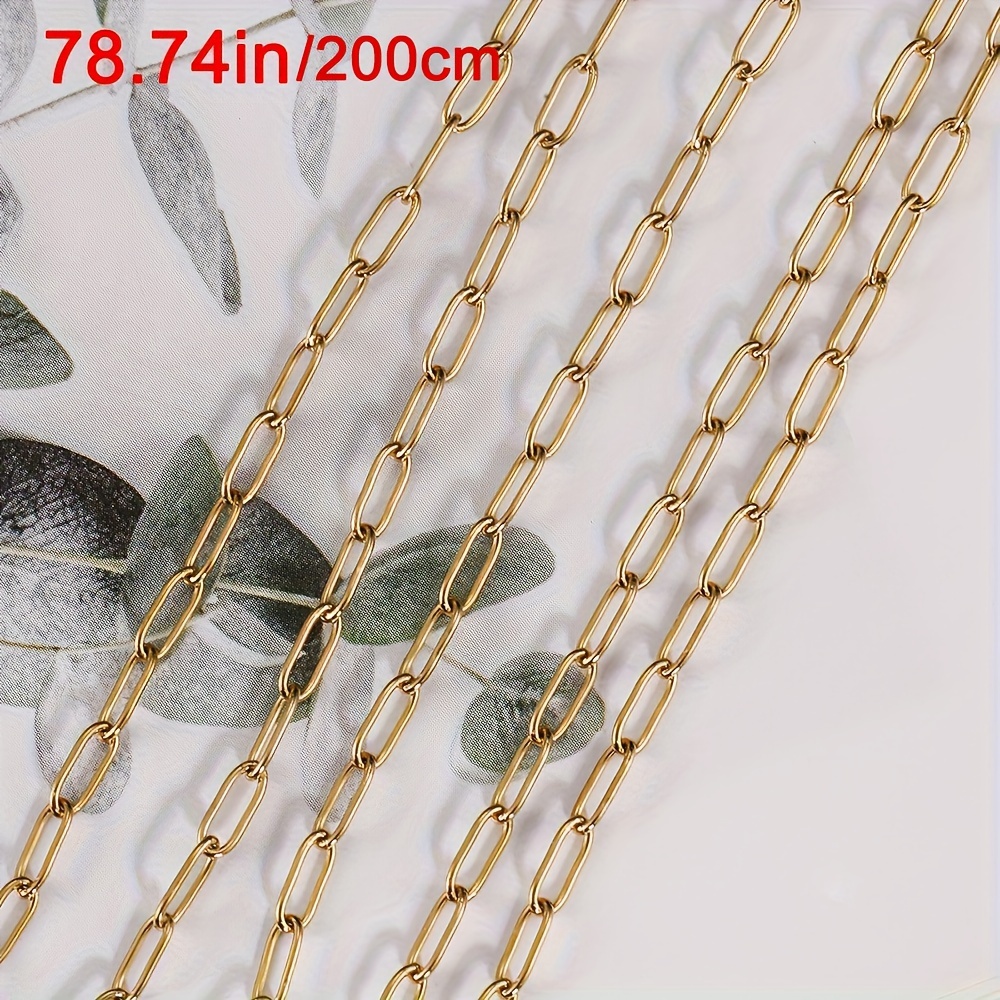 Image of Stainless Steel Chain High Quality Golden Color Chains For Bracelet Necklace Additions Jewelry Making Supplies Wholesale