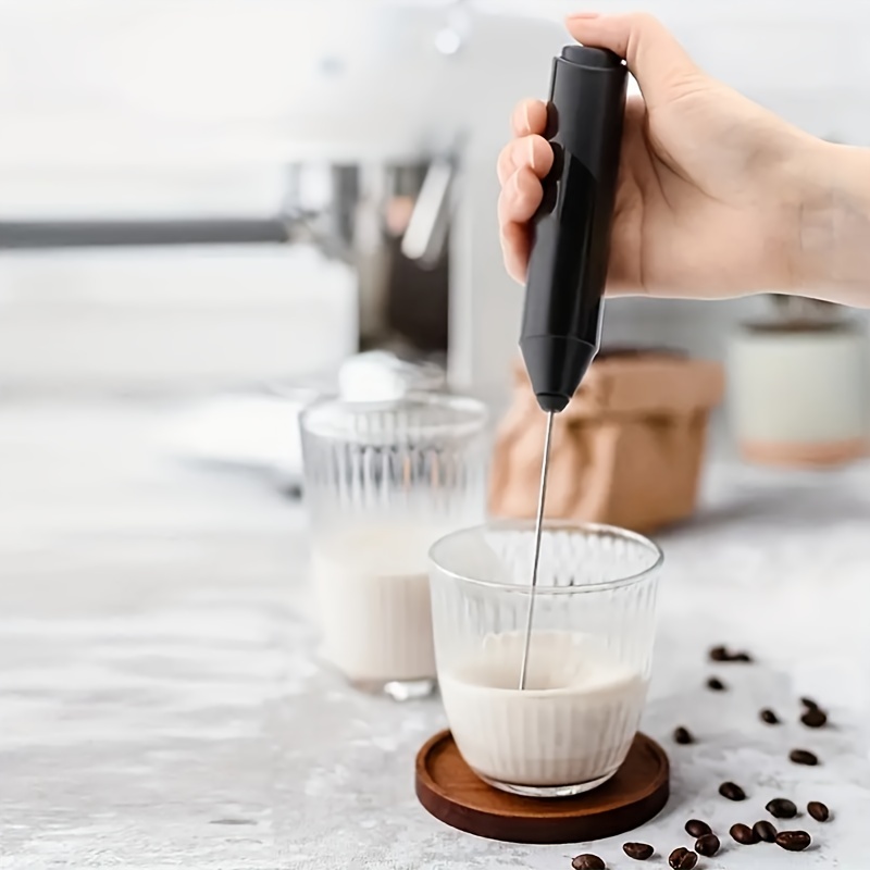 Usb Rechargeable Electric Milk Frother With Stand - Handheld Mini Mixer And  Foamer For Perfectly Frothed Milk In Seconds - Temu