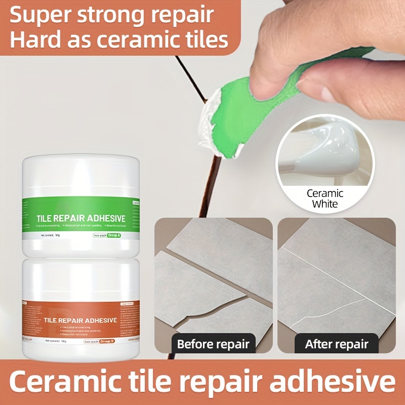 Porcelain White Tile Repair Agent Tile Glue Strong Adhesive - Temu