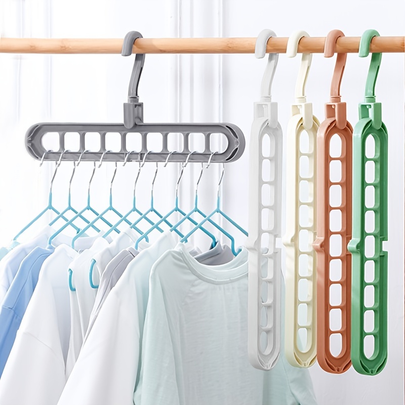 1pc Magic Space Saving Hangers for Clothes, Closet Organizers and Storage  with 9 Holes for Wardrobe Closet, College Dorm Room Essentials