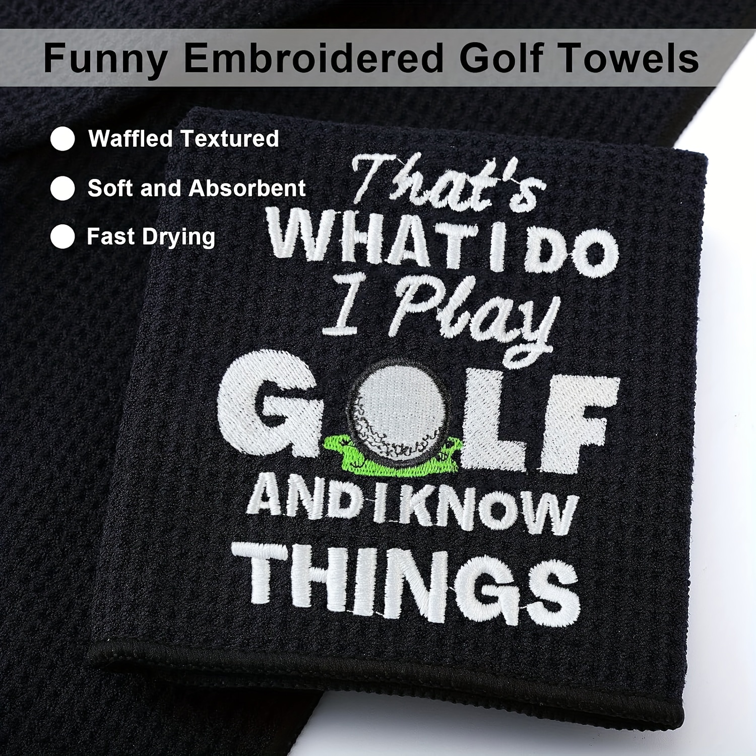 Embroidered Funny Golf Towel With Clip Perfect Golf Gifts - Temu