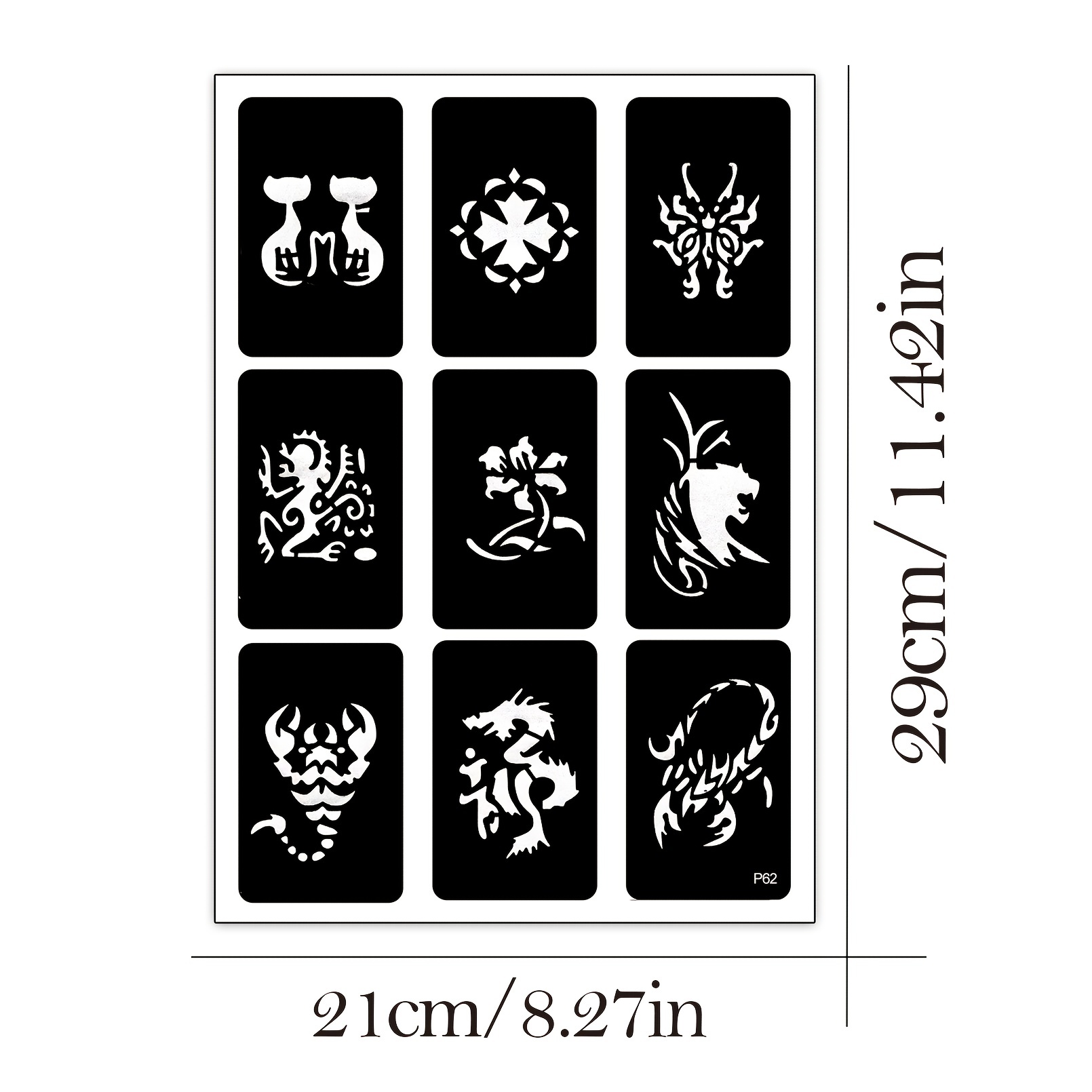 Tattoo Kit Tattoo Stencil Reusable Temporary Tattoo Stencil Airbrush Tattoo  Stencils Cool Stickers For Men Women