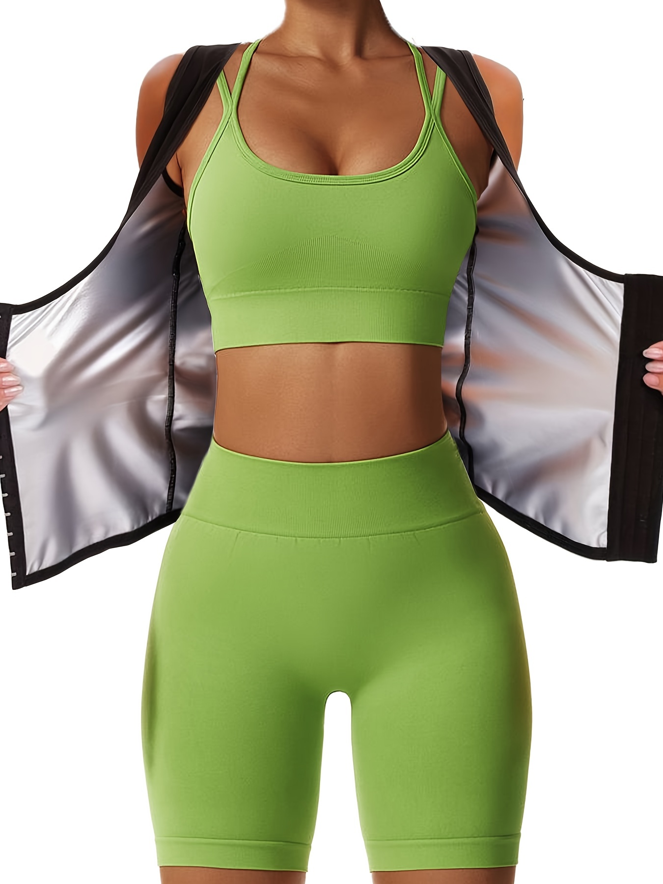 Women's Shapewear Sweat Vest Tummy Control Sauna Suit Hook - Temu Australia