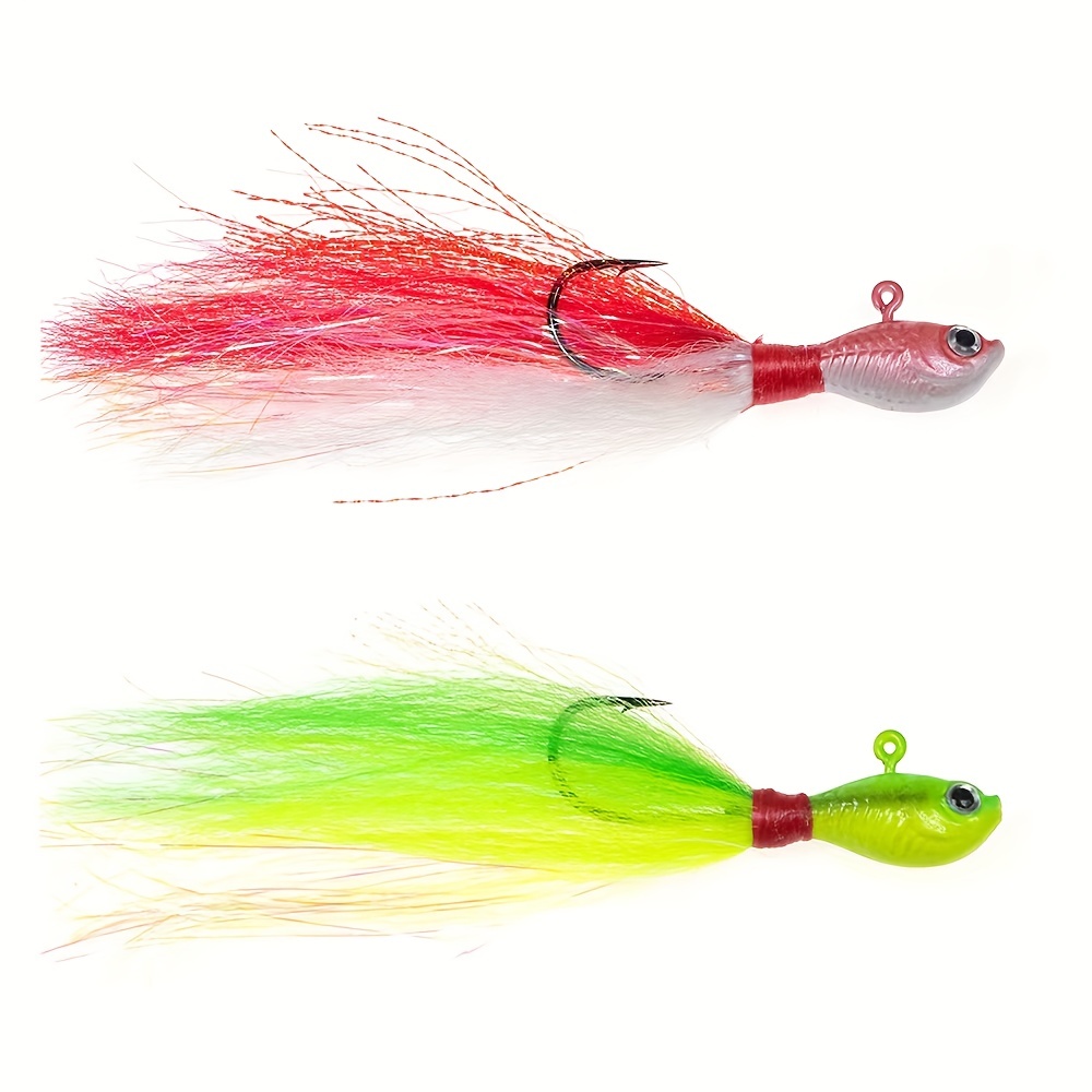 Bucktail Jig Artificial Fishing Lure Multi Color Fishing - Temu