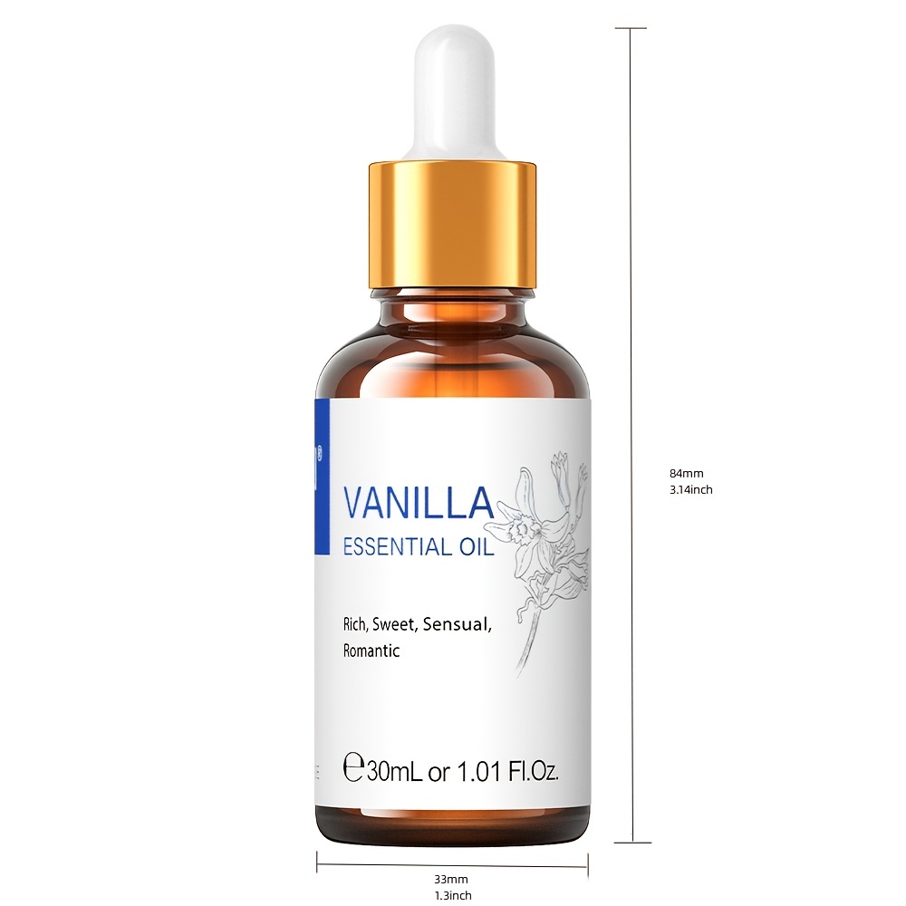 HIQILI Vanilla Essential Oils, Strong Fragrance, for Diffuser