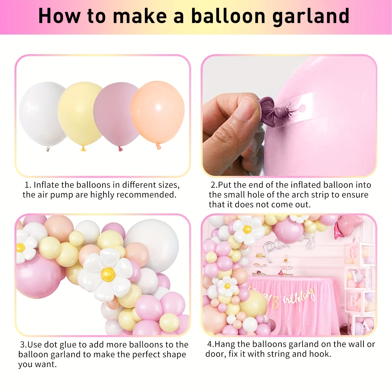 Wedding Festival Use Balloon Chain Making Tools Balloon Accessories Set  Balloon Decorating Strip Kit