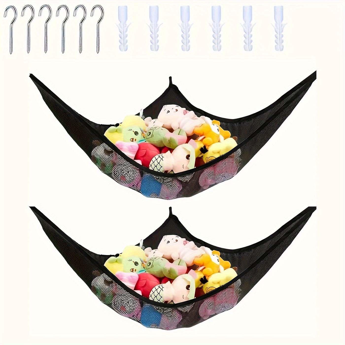 black jumbo stuffed animal storage hammock toy organizer - Temu United Kingdom