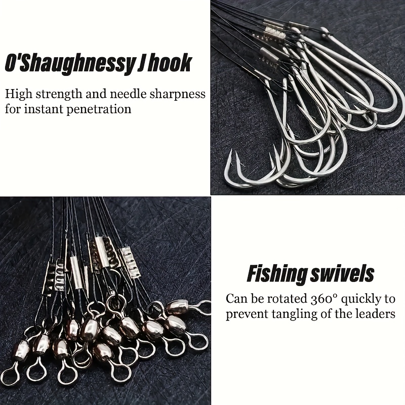 Fishing Hook Rigs Steel Leaders Long Shank Hook Surf Fishing - Temu United  Kingdom