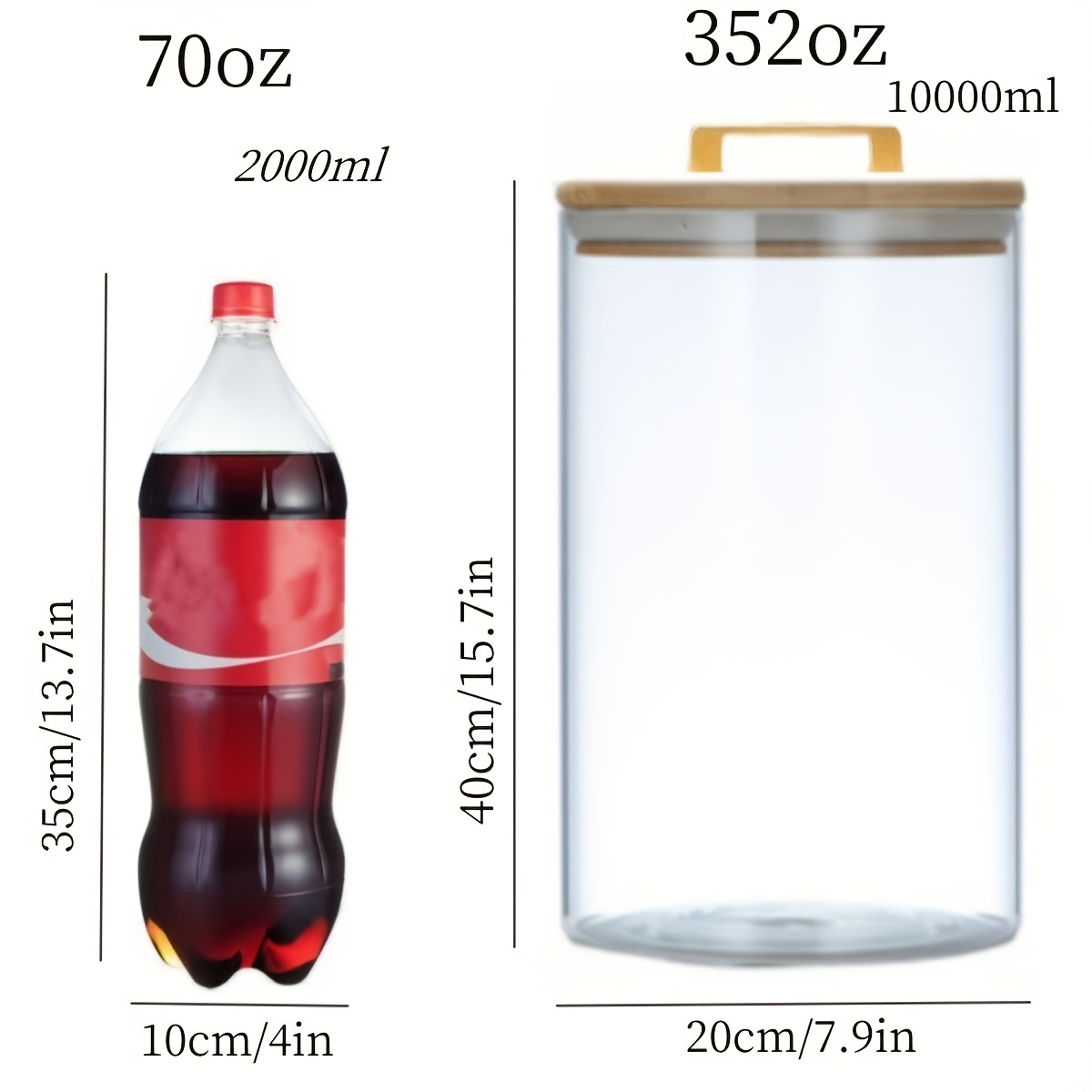 10L Glass Water Storage Jar