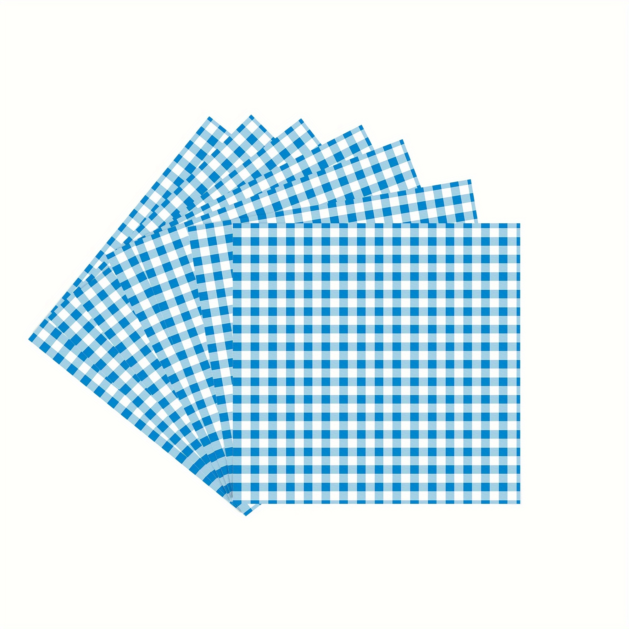 blue checkered party disposable party supplies cutlery paper