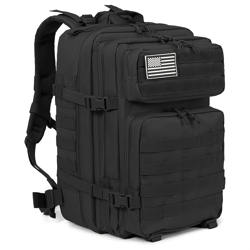 Mochila militar táctica, bolsa de 45 L, gran capacidad, mochila militar de  asalto de 3 días con parche de bandera de Estados Unidos, ACU camuflado