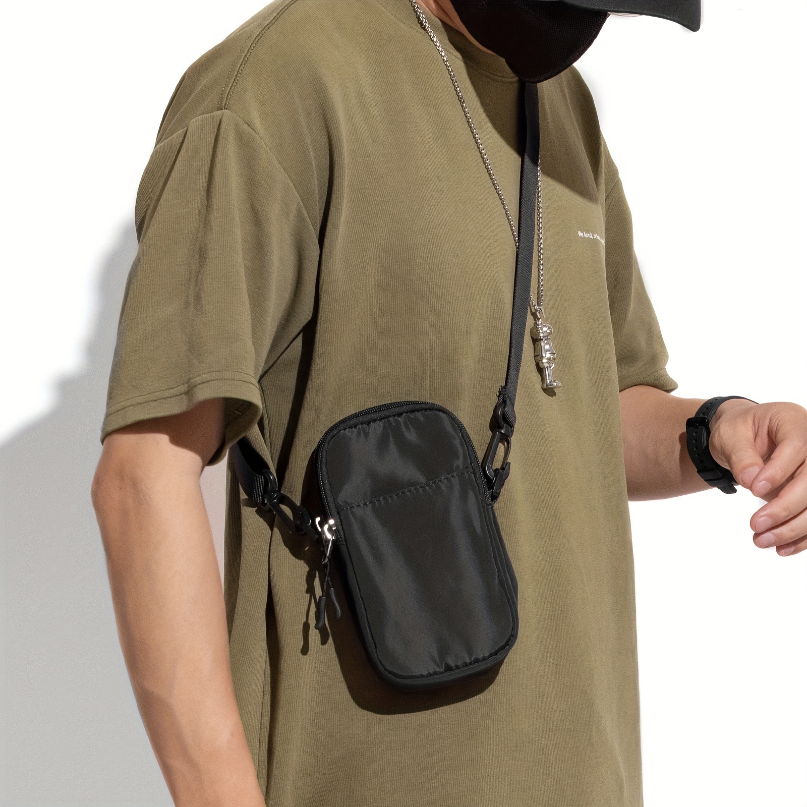 Bolso bandolera pequeño para hombre para teléfono celular, mini bolso  cruzado de hombro para hombres
