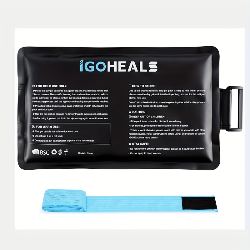 Pack Gel Reutilizable con Vendaje, Terapia Térmica Frío/Calor Para Cadera,  Hombro, Espalda, Rodilla
