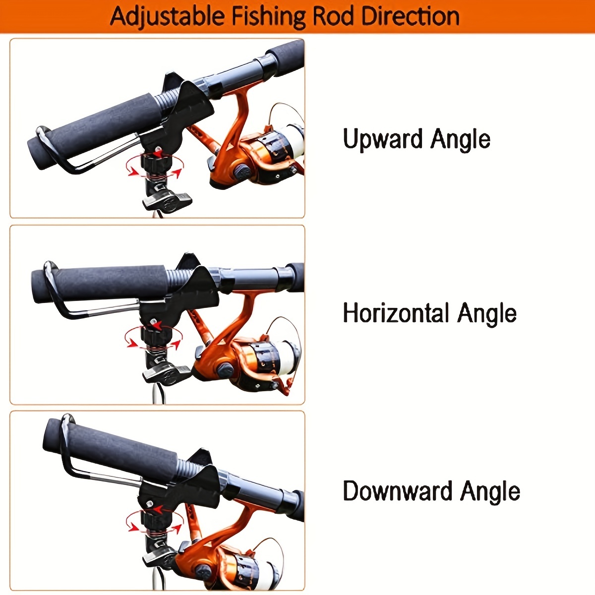 Durable Folding Aluminum Fishing Rod Holder Securely Holds - Temu