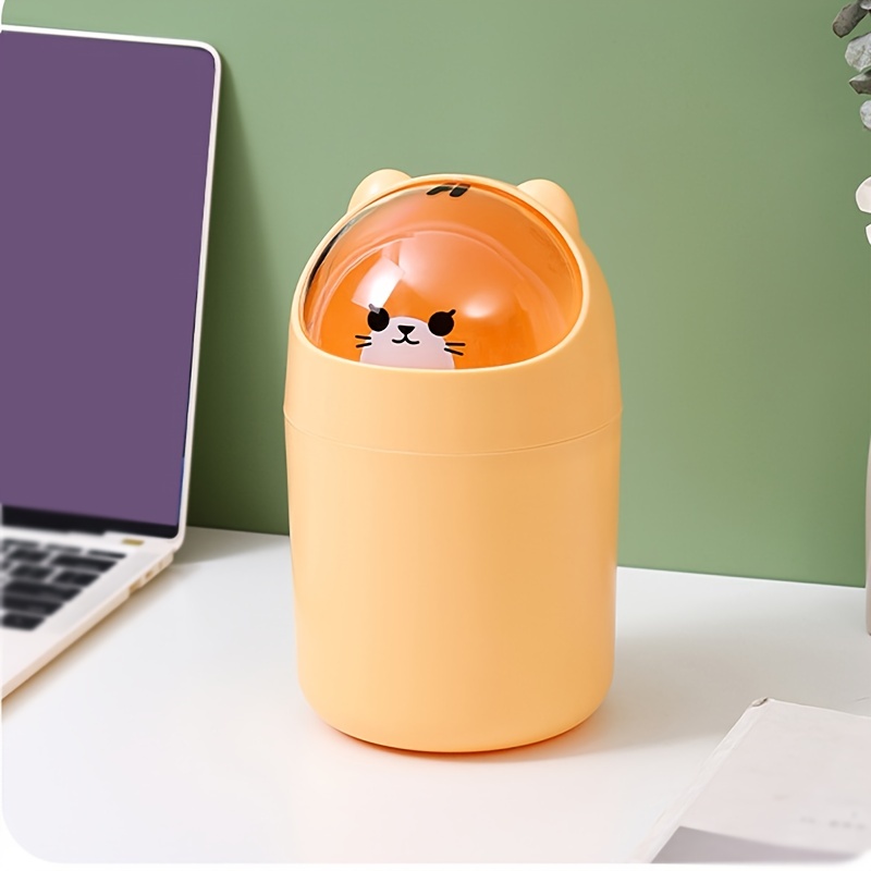 Desktop Cute Trash Can With Garbage Bag Puppy Shaped Mini - Temu