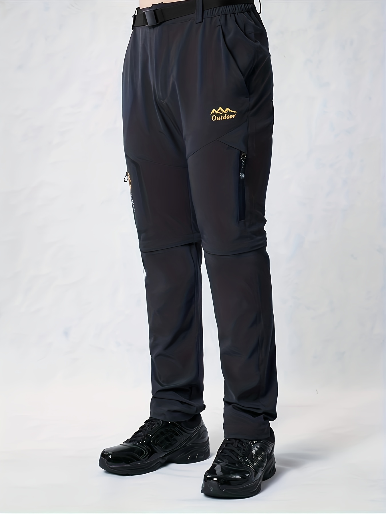 MAGCOMSEN Pantalones de senderismo para hombre, secado rápido, resistentes  al agua, con 4 bolsillos con cremallera, pantalones de trabajo al aire