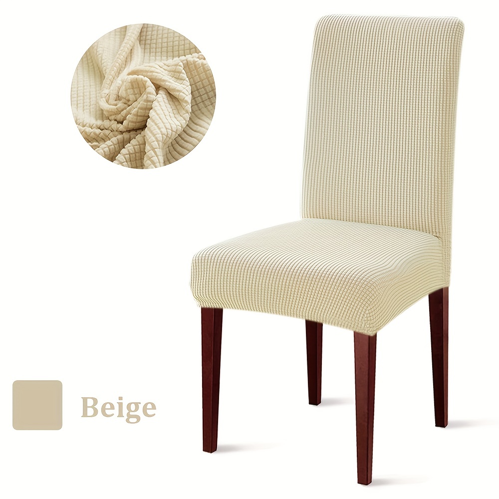 Fundas para silla de comedor elásticas Beige - Protector