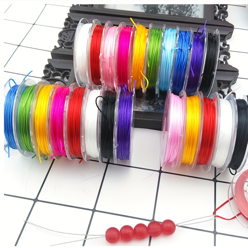 Etereauty 200pcs 20 colors Weaving Strings PVC Lacing String Craft String  Multi-color DIY Craft Cord Jewelry Making Rope 