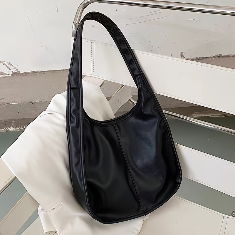 Minimalist Large Capacity Tote Bag Solid Color Simple Shoulder Bag Womens  Fashion Handbag Hobo Purse, Shop The Latest Trends