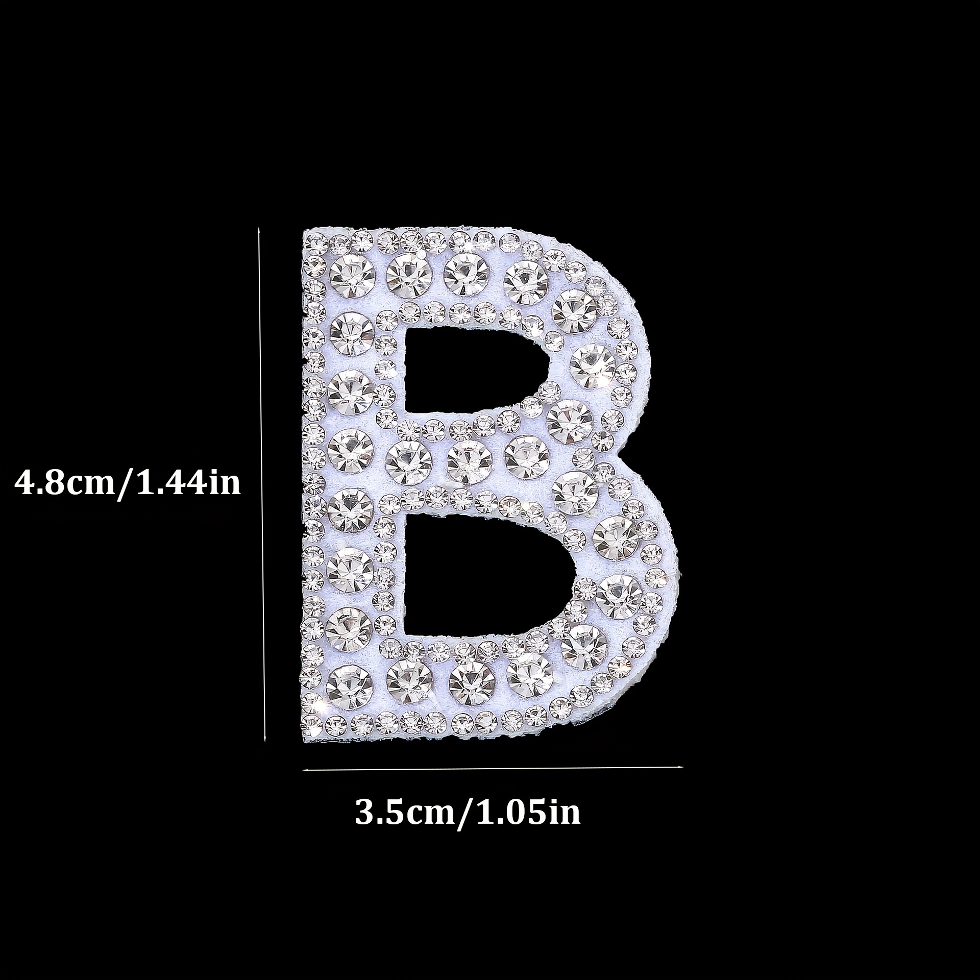 A-Z Letter Pearl Patches Rhinestone Sew Iron on Applique Alphabet Clothing  Badge