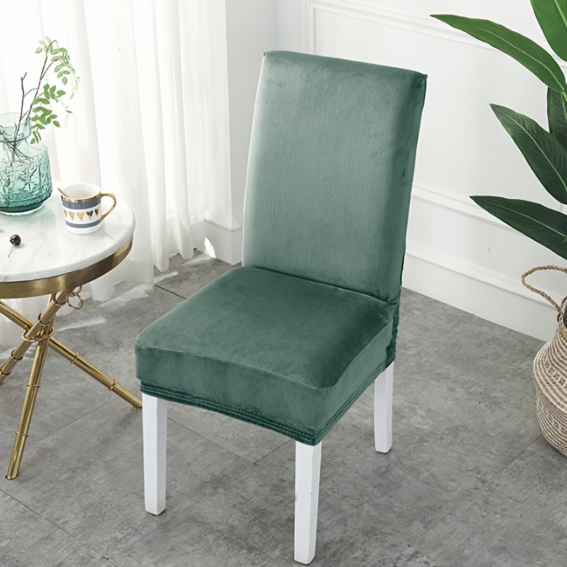 Green velvet chair online covers