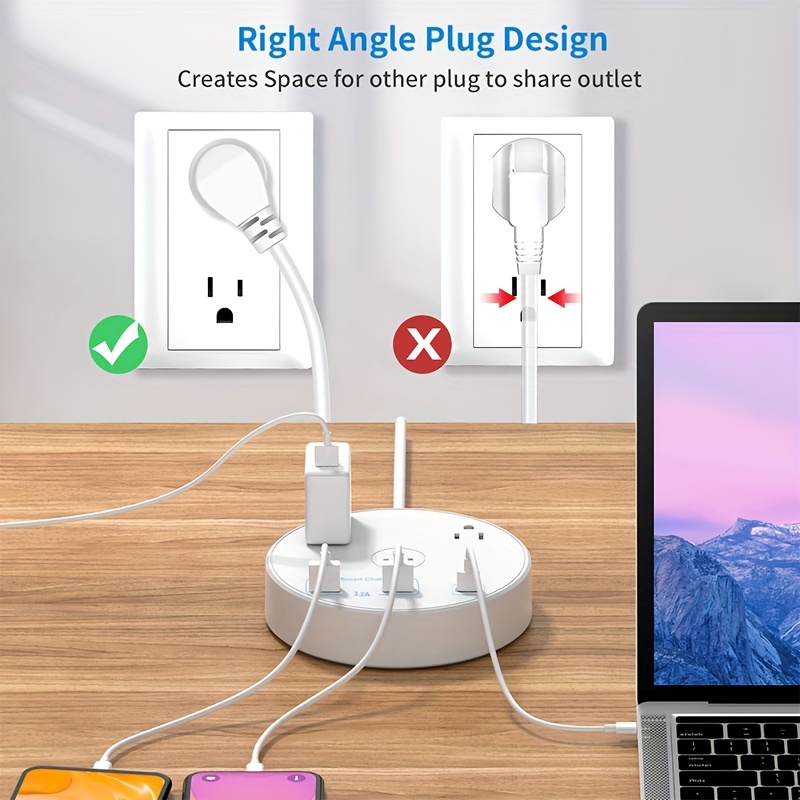 1 pza Regleta Enchufes Viajes 2 Usb 1 type c 3 Enchufes 13a - Temu Mexico