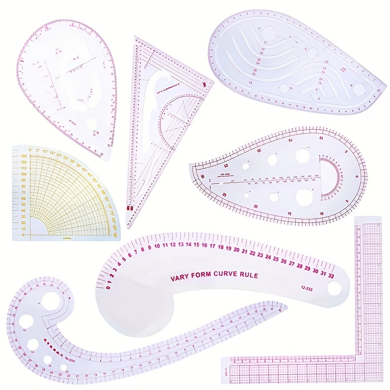 Sewing Rulers Set 8 Styles Plastic Sew Curve Ruler Metric Curve Shaped  Rulers For Designer, Shop The Latest Trends
