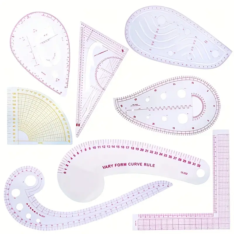 Sewing Rulers Set 8 Styles Plastic Sew Curve Ruler Metric Curve Shaped  Rulers For Designer, Shop The Latest Trends