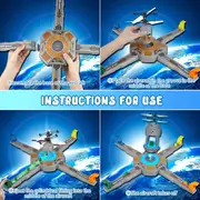 Toys Magic Flying Drone Toy With Lights, Mini UFO Toy Suitable For Multiplayer Competition Indoor Outdoor Christmas Birthday Catapult Drone details 6