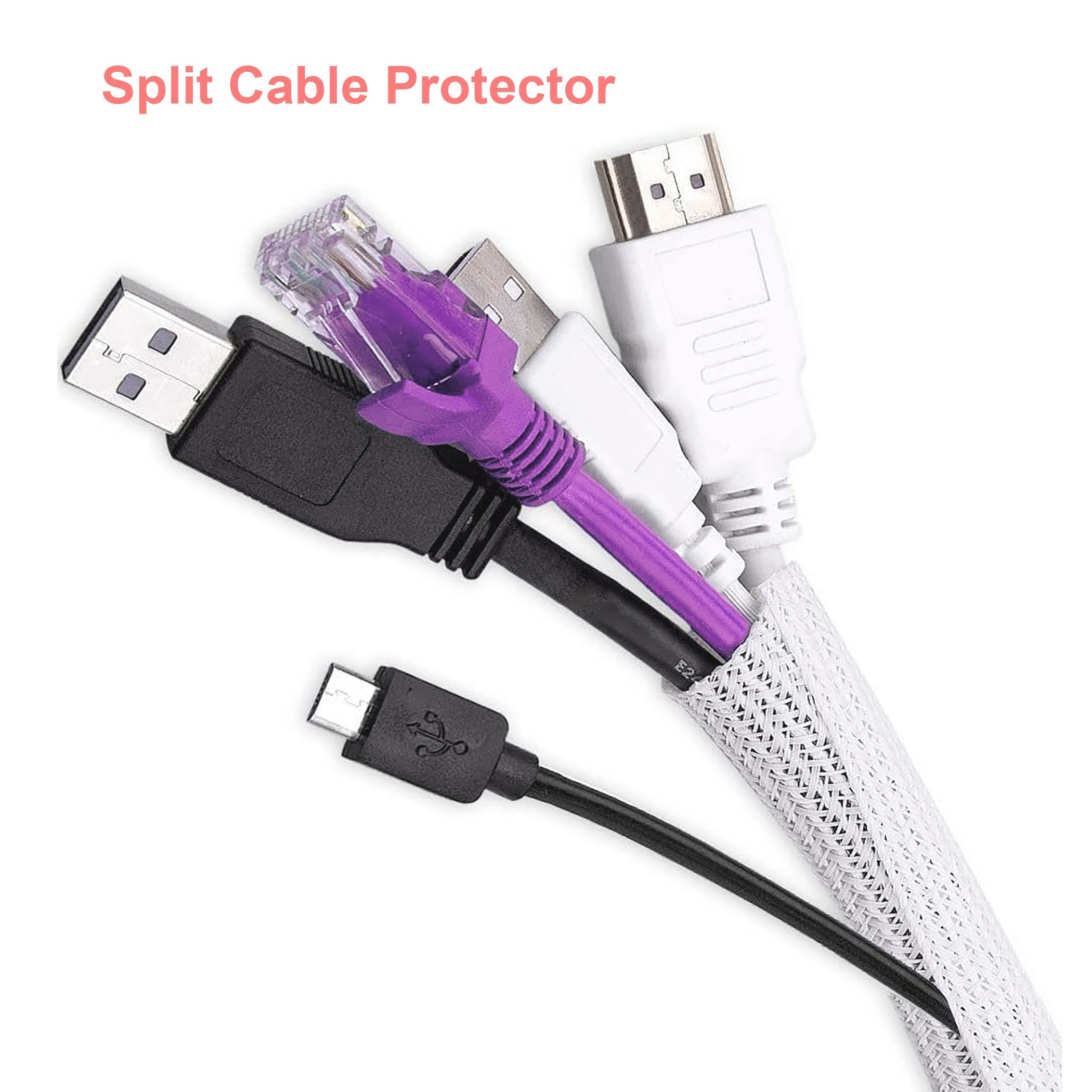 5 Piezas De Protector De Cable Para Organizador USB Enrollador De Tubo  Termorretráctil Para Todos Los Cables