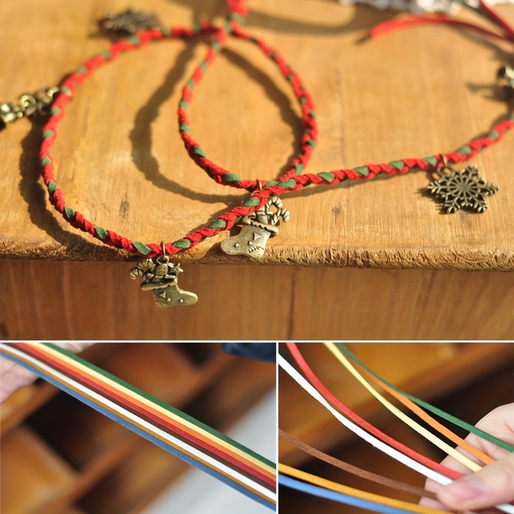Flat Faux Suede Leather Cord Velvet Jewellery Making Bracelet String Thread