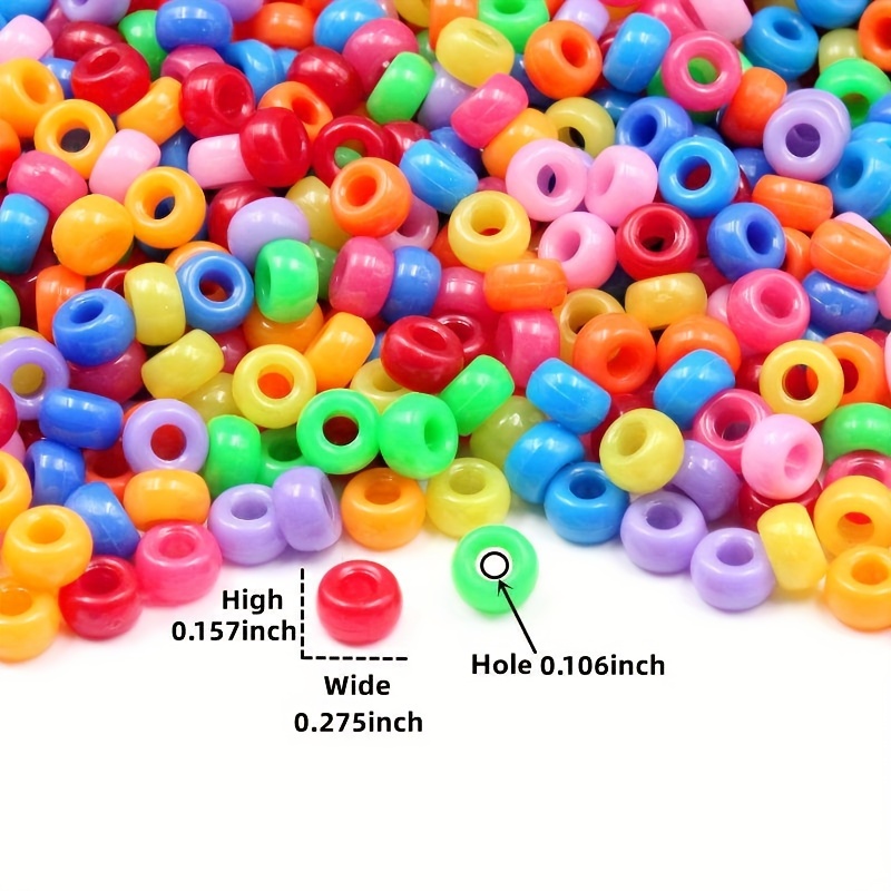 Barrel Beads Colorful Acrylic Loose Beads Handmade Big Hole - Temu New  Zealand