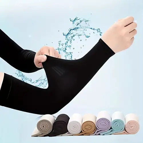 cooling ice silk arm sleeves perfect for sports running fishing driving cycling and hiking