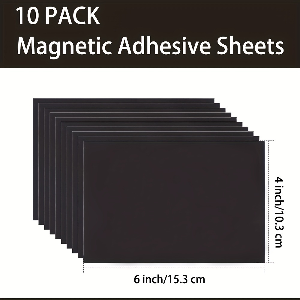 Hojas magnéticas con respaldo adhesivo, 20 hojas cada una de 4 x 6  pulgadas, papel magnético flexible con fuerte autoadhesivo, hojas  magnéticas