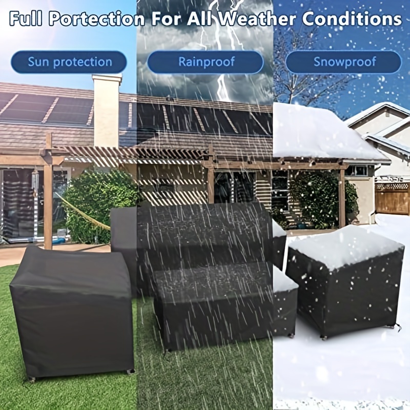 Outdoor Waterproof Garden Furniture Covers Patio Rain Snow Garden Cover for  Table Sofa Chair Gray Big