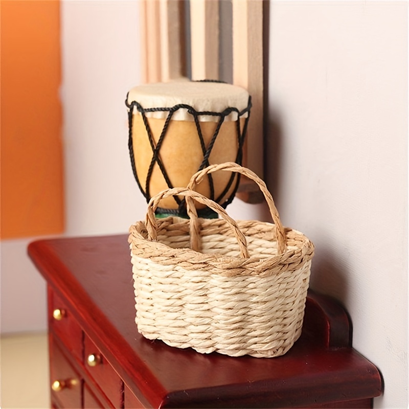 1:12 Dollhouse Miniature Storage Basket Food Vegetable Woven - Temu