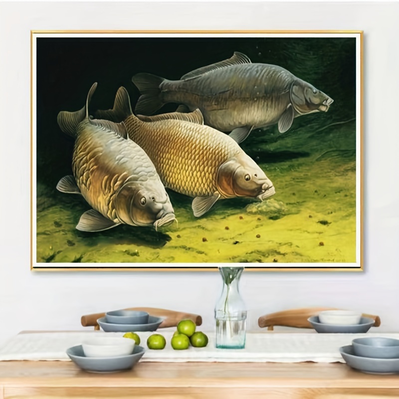 1pc Grass Fish Diy 5d Diamond Painting Kit Wall Art Decor Home Room Decor  Handmade Home Gift No Frame 11 8 15 7 Inches, Save More With Clearance  Deals