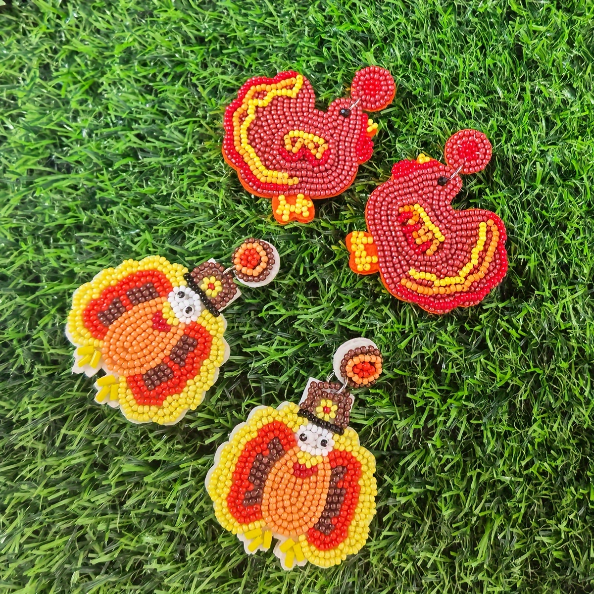 Crochet Pumpkin Earrings - Gorgeous Crafts