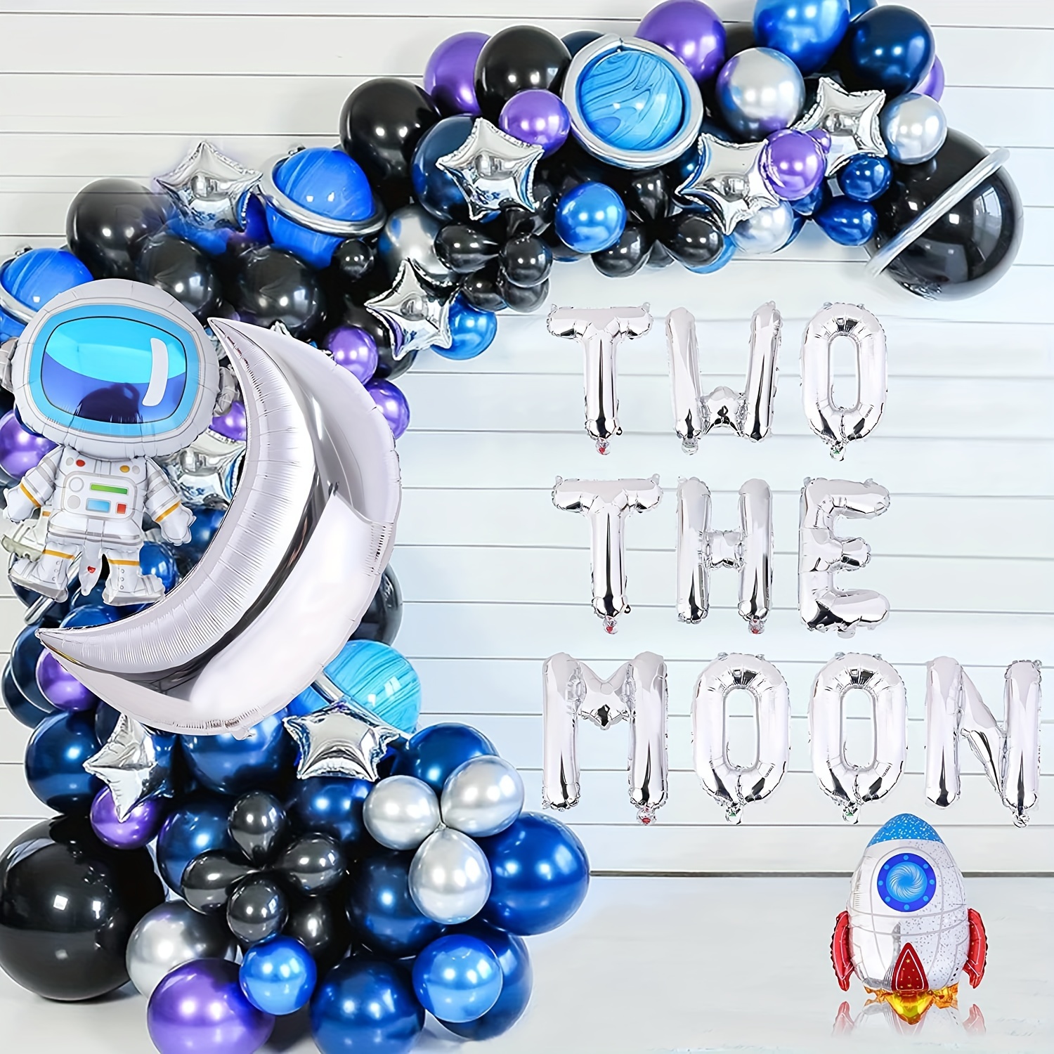 13 бр. сребрист TWO THE MOON астронавт и балон - Temu Bulgaria