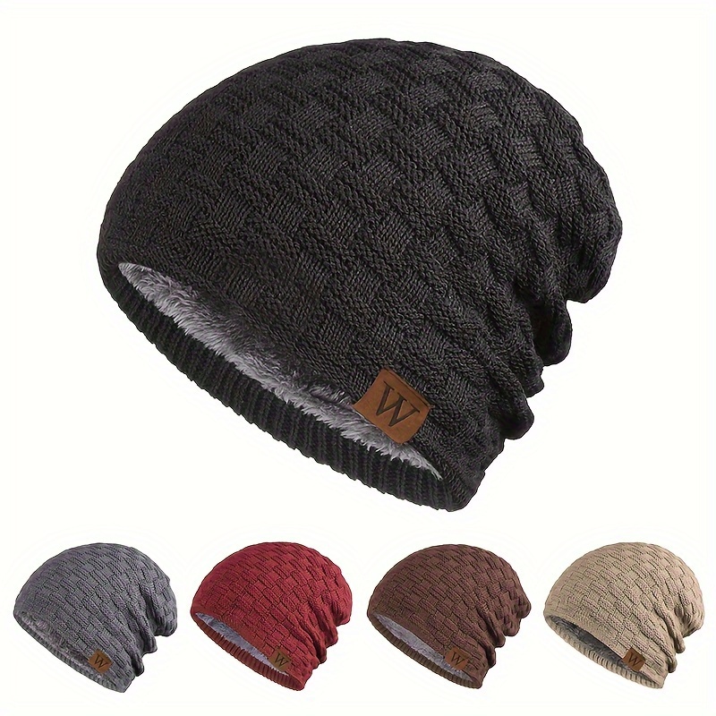 

1pc Boys' Knit Beanie Hat - Stretch, Warm And Lightweight Acrylic, Perfect As A Gift For Birthdays Or Any Special Occasion