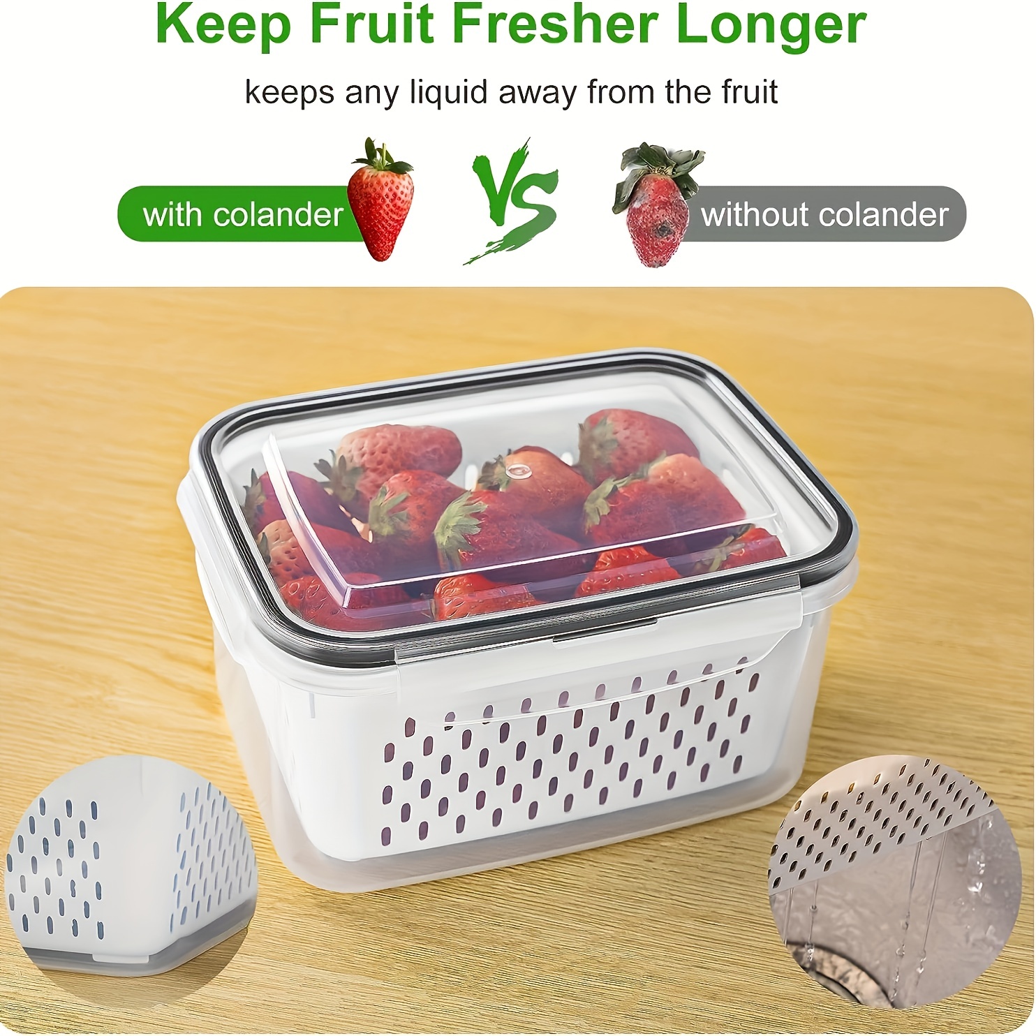 Vegetable Fruit Containers Fridge Food Storage Produce Saver