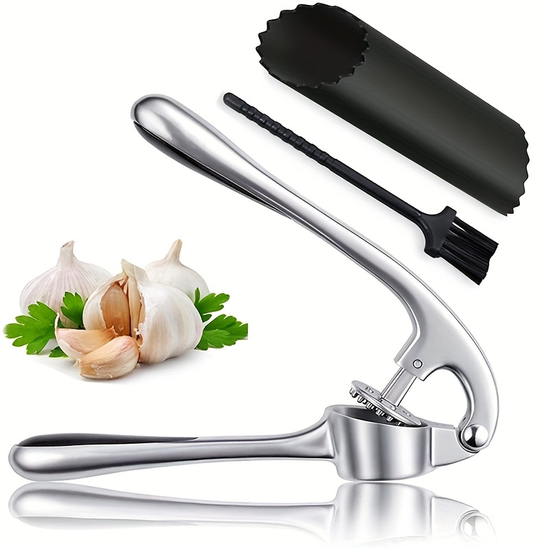 Choice 7 Chrome Easy-Clean Garlic Press with Grips