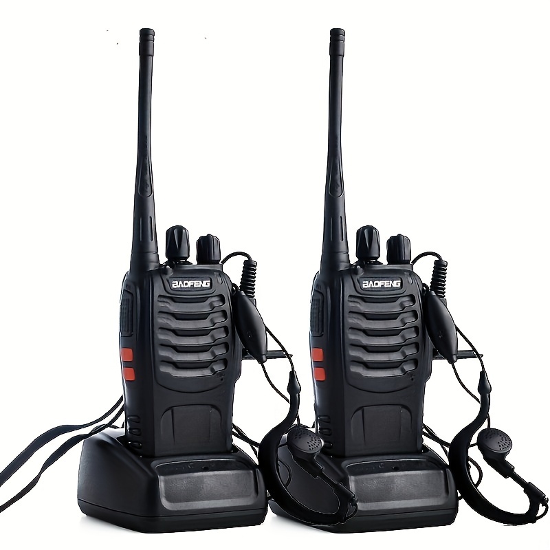 Rechargeable Two-way Radio Walkie Talkies: 16 Channels, Long Range, Led  Torch, Microphone  Earpiece 888s Christmas,halloween,thanksgiving Gifts  Temu Japan
